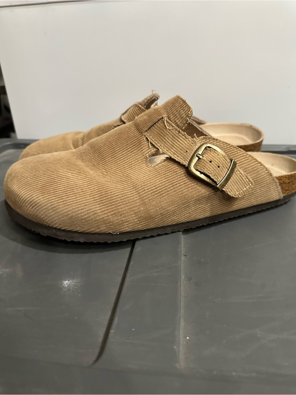 Corduroy Mule Clog Tan size 13